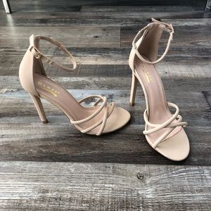 Lulu’s nude strappy heels